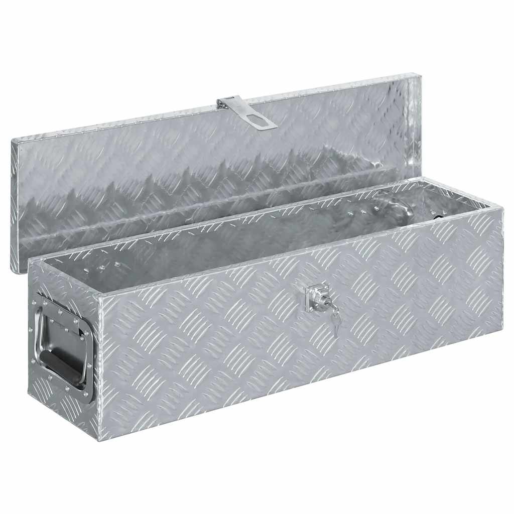 Vidaxl Aluminiumbox 80,5x22x22 cm Silberfarbe