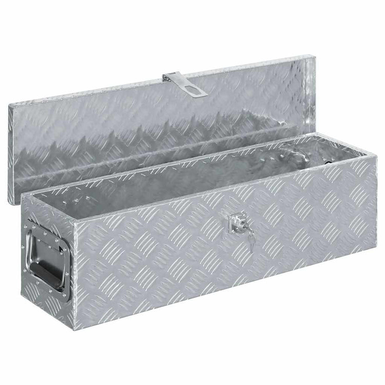Vidaxl Aluminiumbox 80,5x22x22 cm Silberfarbe