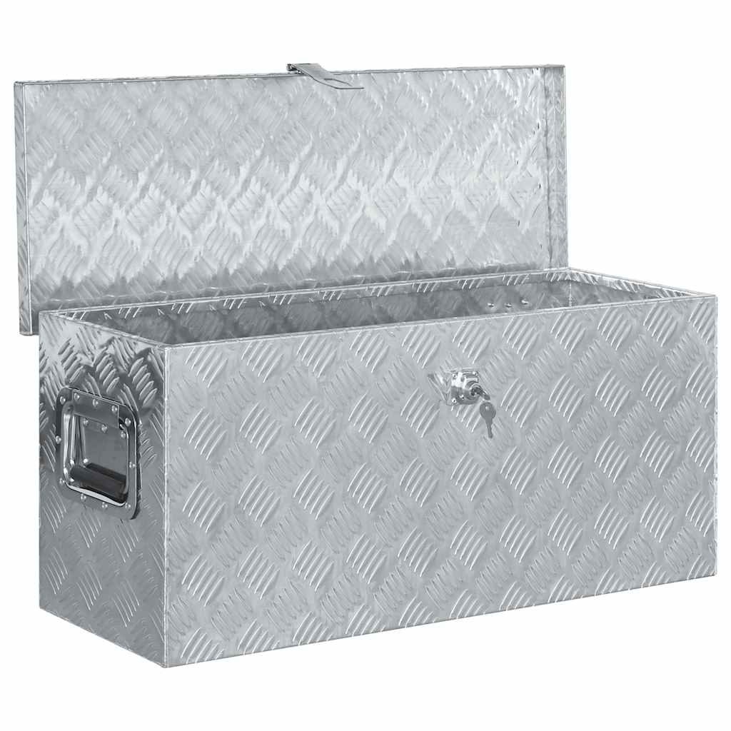 Vidaxl Aluminiumbox 80x30x35 cm Silberfarbe