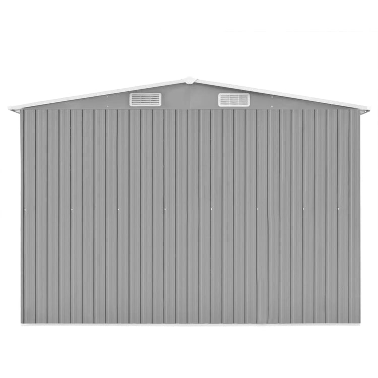 Vidaxl Garden Shed 257x298x178 cm Metallgrau