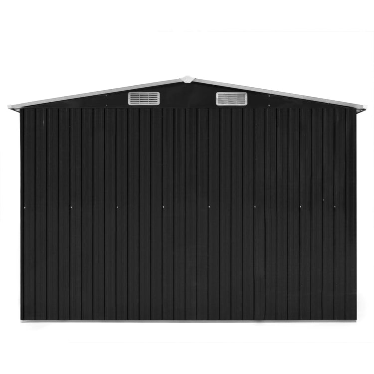 Vidaxl Garden Shed 257x298x178 cm Metall -Anthrazit -gelöscht