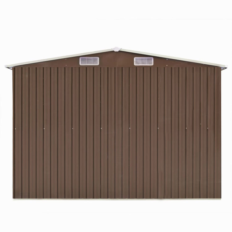 Vidaxl Garden Shed 257x392x181 cm Metallbraun