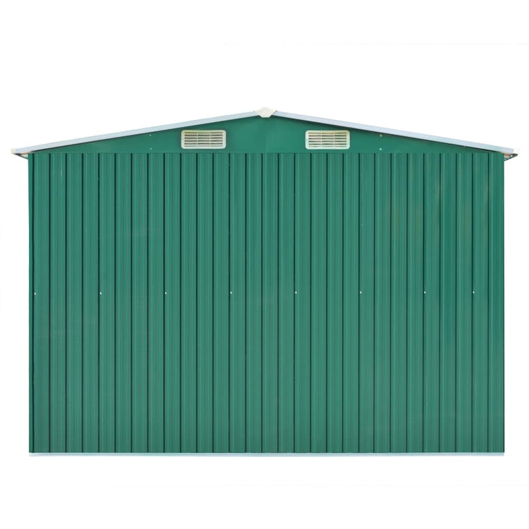 Vidaxl Garden Shed 257x580x181 cm Metallgrün