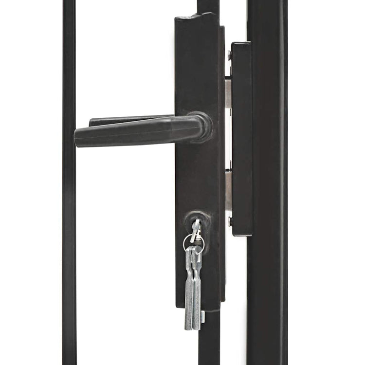 Vidaxl -Port 1x1.75 m Stahlschwarz