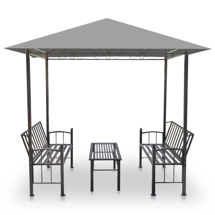 Vidaxl Gartenpavillon mit Tisch und Bänken 2,5 x 1,5 x 2,4 m Anthrazit