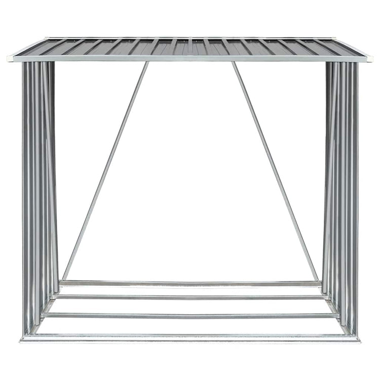Vidaxl Brennholzschuppen 163x83x154 cm verzinkter Stahl grau