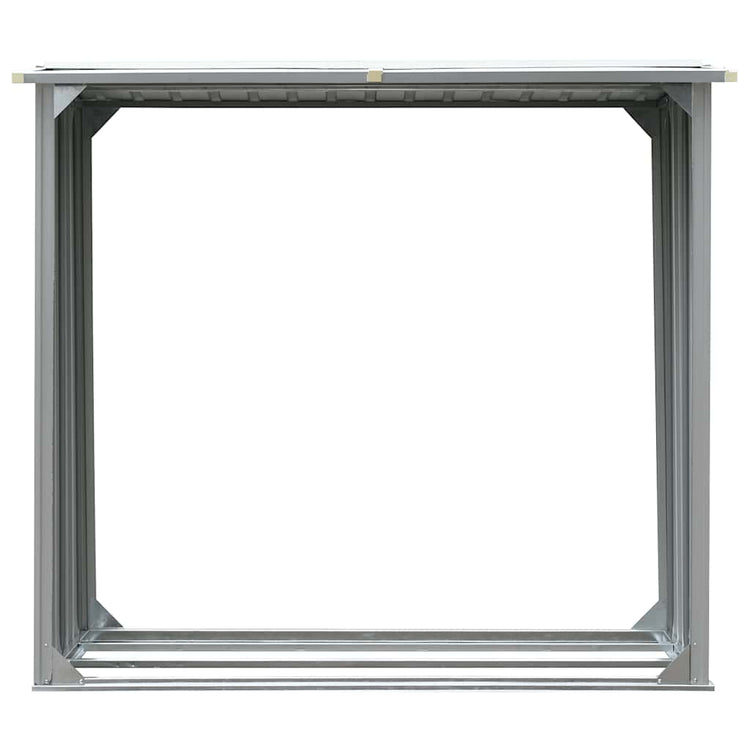 Vidaxl Brennholzschuppen 172x91x154 cm verzinkter Stahl grau