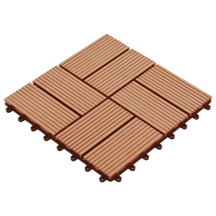 VIDAXL -Terrassenfliesen 30x30 cm 1 m² HKC Teakfarbe 11 STS