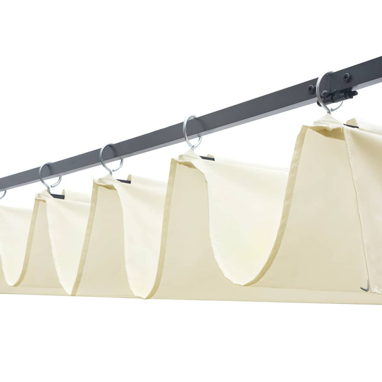 Vidaxl -Laube mit Dach 300x300x200 cm Poly Rattan Brown und Creme