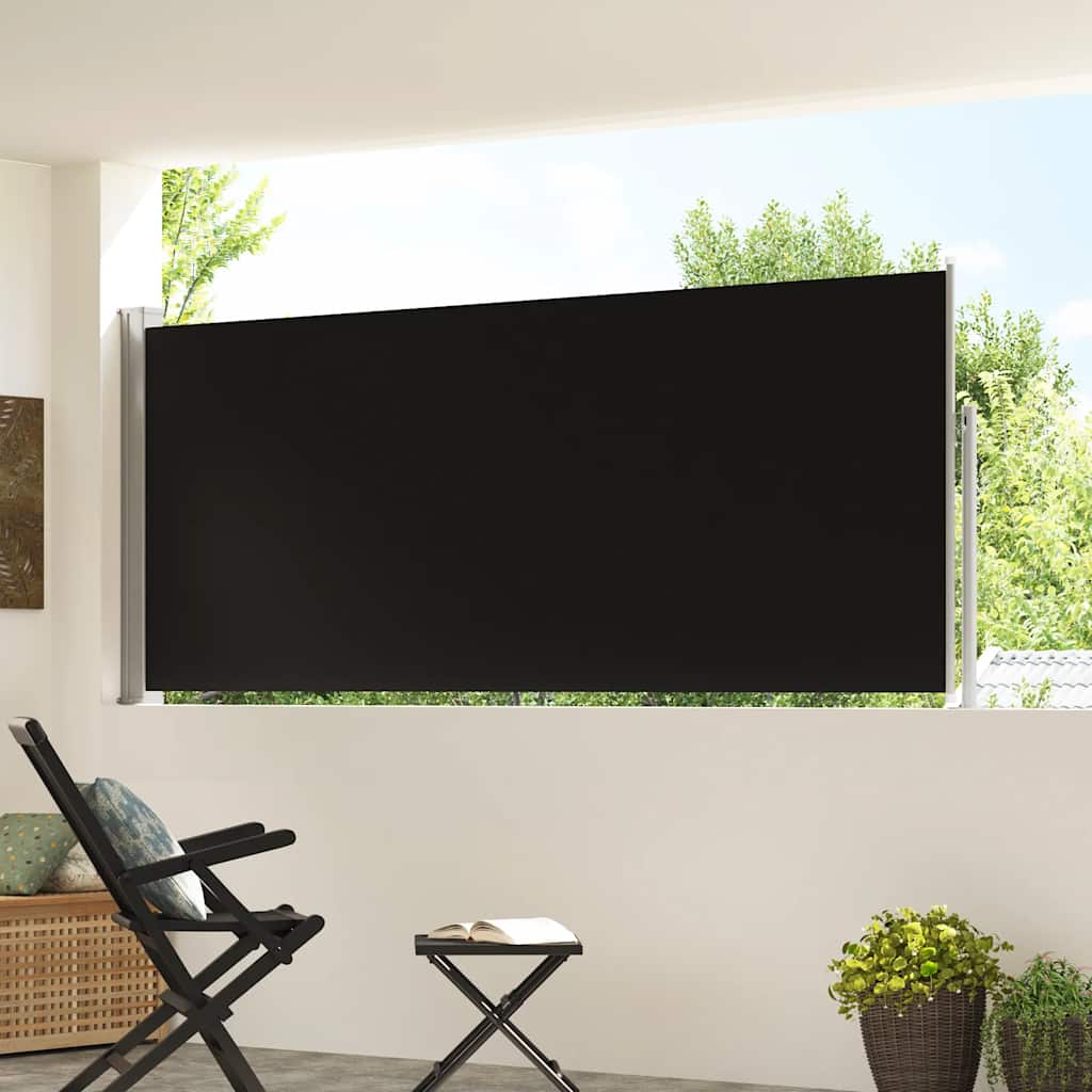 Vidaxl Windschutzscheibe ausziehbar 120 x 300 cm schwarz