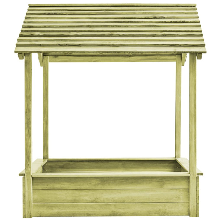 Vidaxl Outdoor -Spielhaus mit Sandbox 128x120x145 cm Kiefernholz