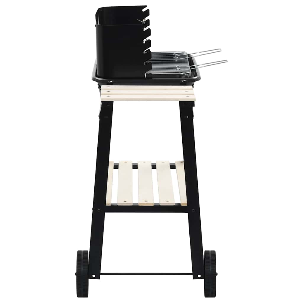 vidaxl Holzkohlegrill stehend mit Rädern