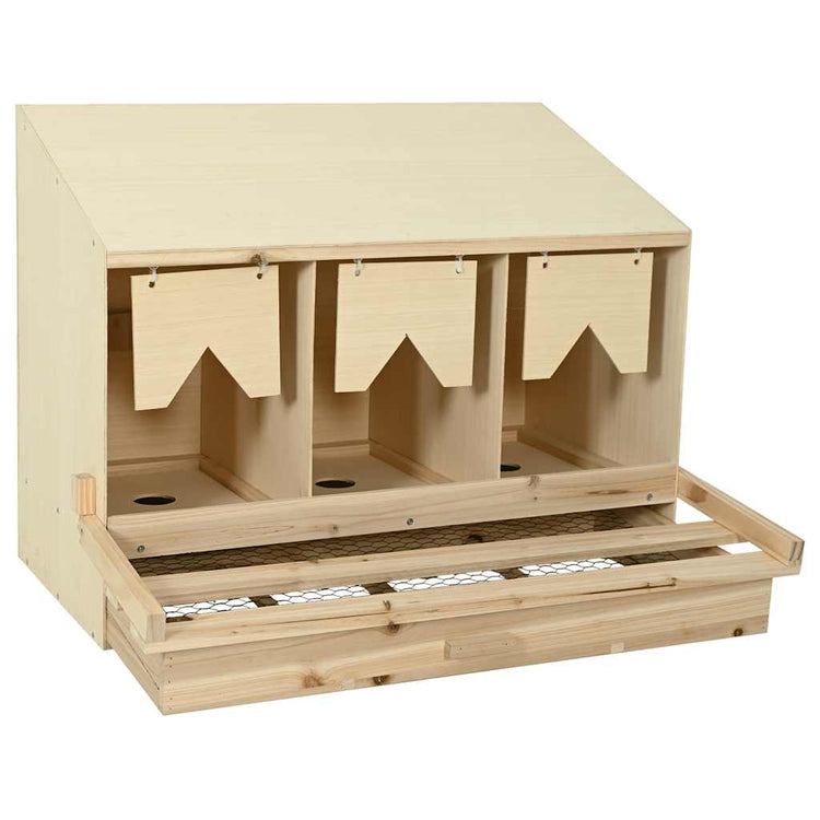 Vidaxl Chicken Shelter 3 Fächer 93x40x65 cm Festkiefer