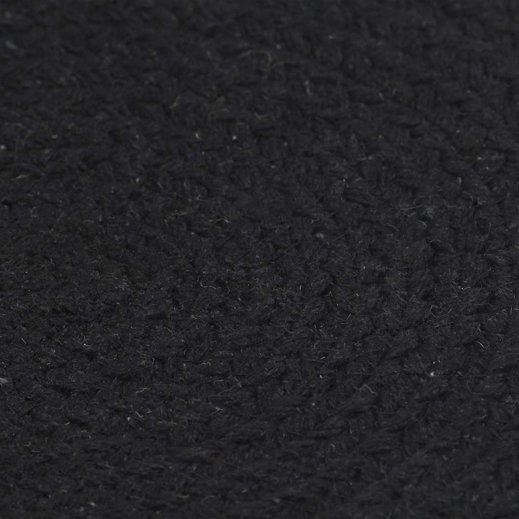Vidaxl -Placemats 4 Sts rund 38 cm Baumwollschaltschwarz schwarz