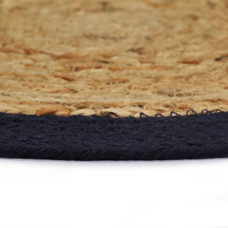 VIDAXL SCAMETS 4 ST 38 cm Jute und Baumwolle und Marineblau