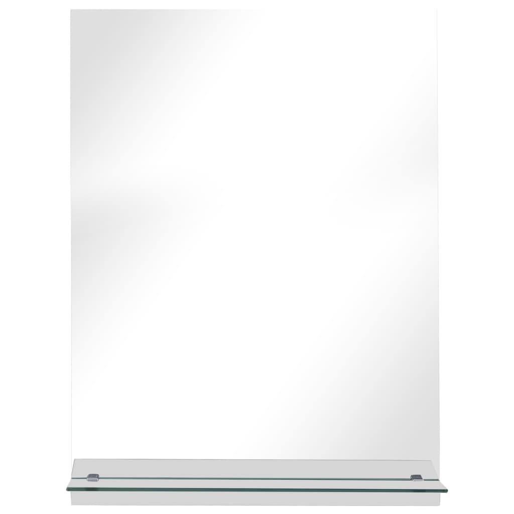 Vidaxl -Wandspiegel mit Regal 30x50 cm gehärtetes Glas