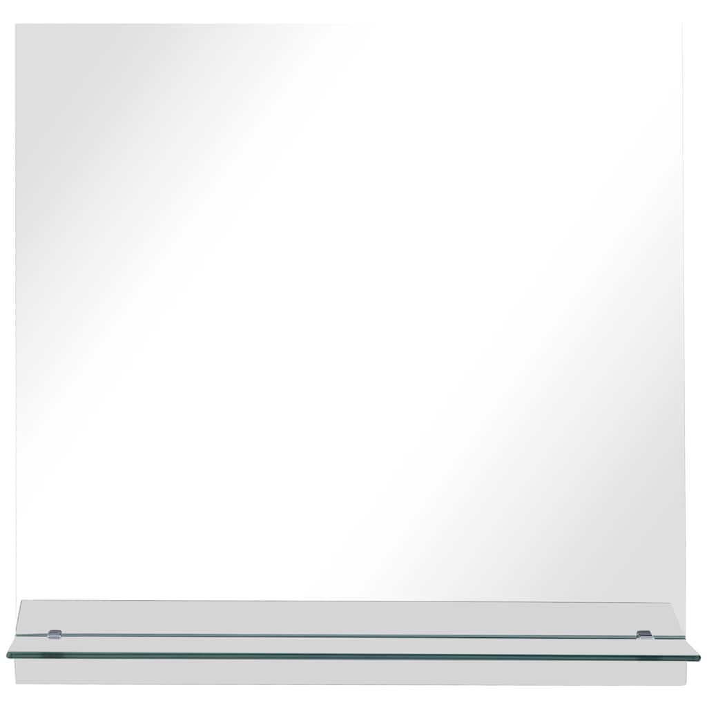 Vidaxl -Wandspiegel mit Regal 60x60 cm gehärtetes Glas
