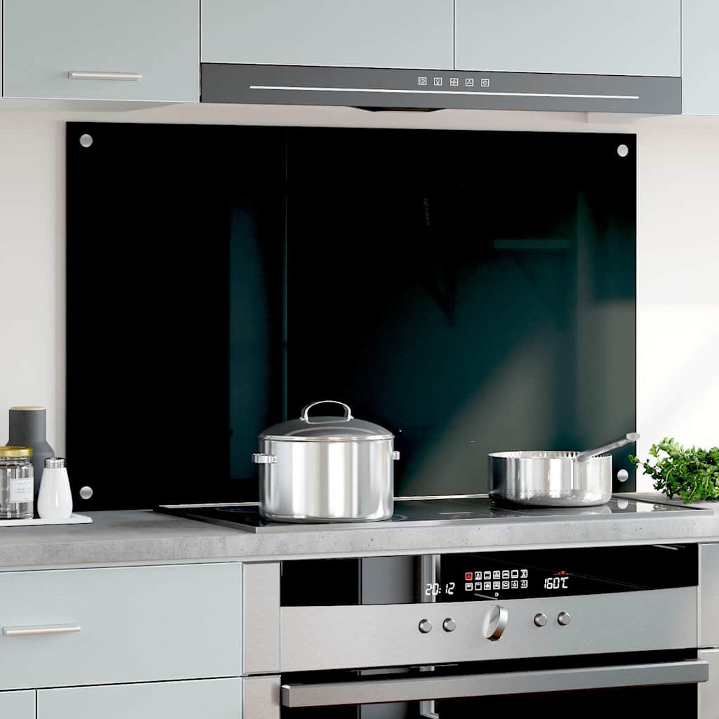 VIDAXL FRAGE SEMBORE KITCHE 100x60 cm termin glaglas schwarz