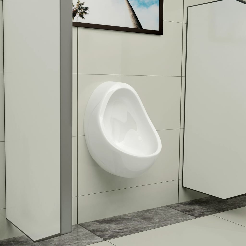 Vidaxl Wallurinoir mit Spulenventilkeramik weiß