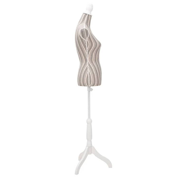 Vidaxl Estalage Doll Torso Frau Baumwollwäsche mit Streifen