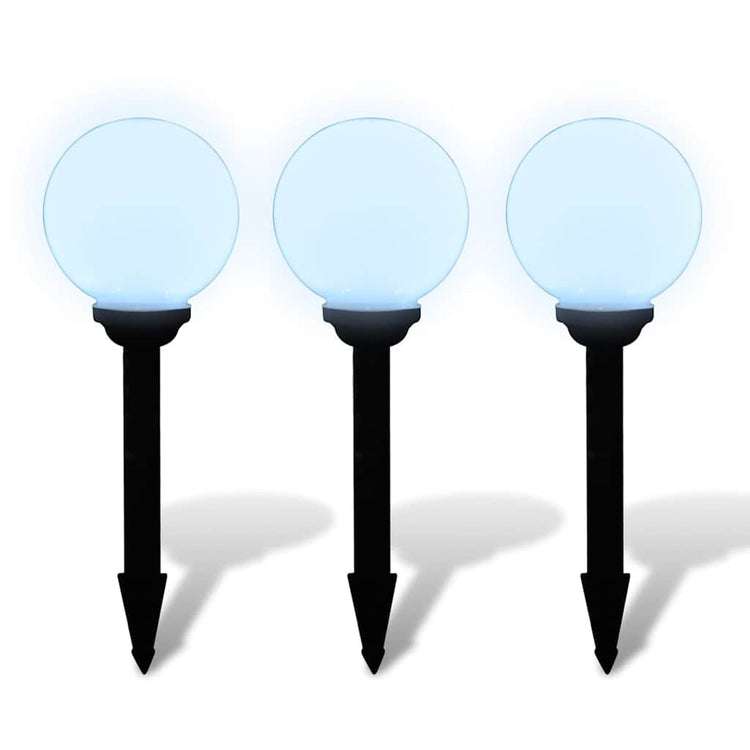 VIDAXL GARDE PATH LAMPS 3 STS mit Bodennadel LED 20 cm