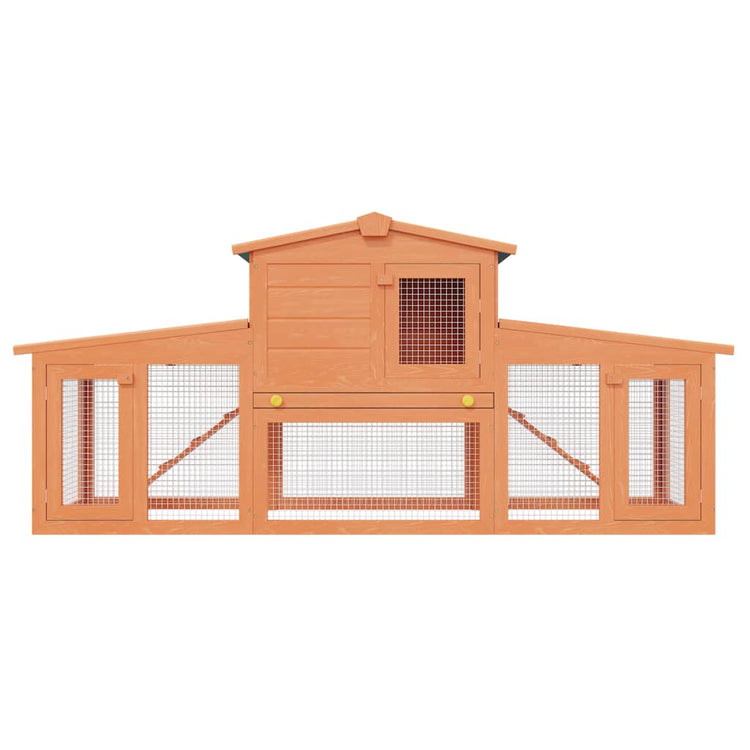 Vidaxl -Kaninchenhütte für Außen mit Dächern großer Holz