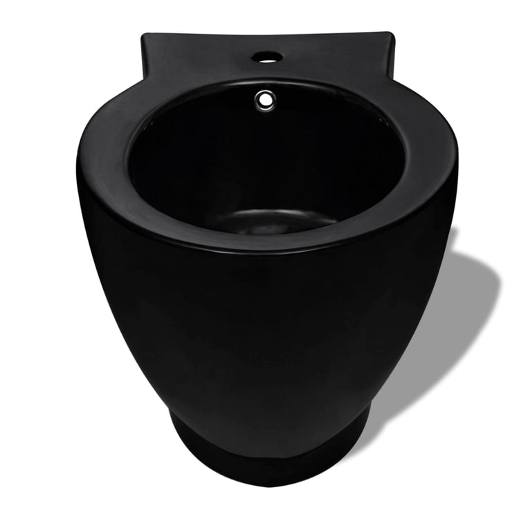 Vidaxl Toiletten Bidet Set Keramikschwarz