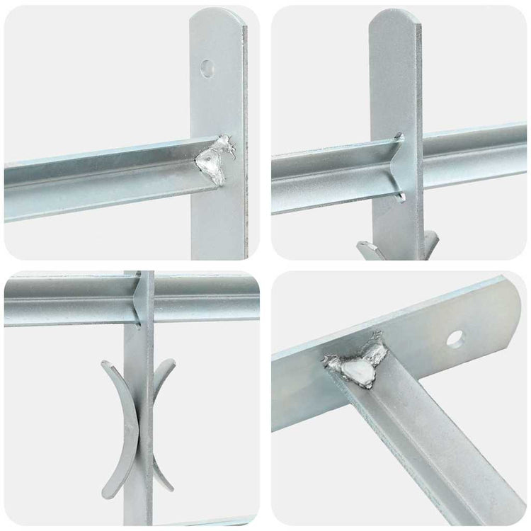 VIDAXL-Fensterschutzschutz mit 3 Cross-Rods 500-650 mm einstellbar