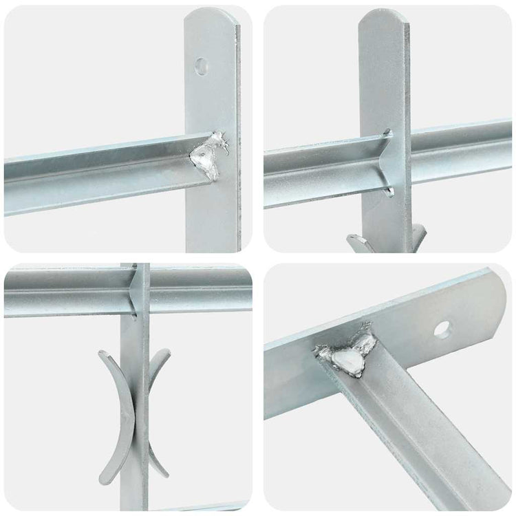 VIDAXL-Fensterschutzschutz mit 3 Cross-Rods 700-1050 mm einstellbar