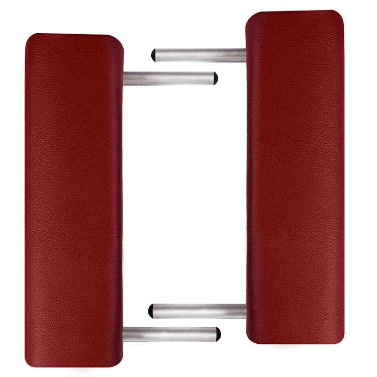 VIDAXL -Massage -Tabelle mit 2 Zonen -Falten -Aluminiumrahmen rot
