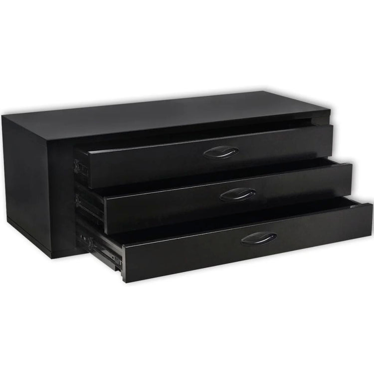 Vidaxl Toolbox mit 3 Schubladen aus Metallschwarz