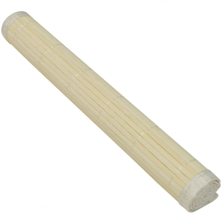 VIDAXL 6 SCATEMATS BAMBOO 30 x 45 cm natürlich