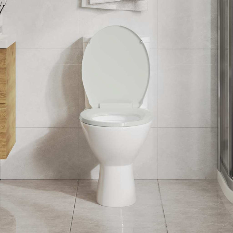 Vidaxl Toilettensitz Soft-Close Oval White