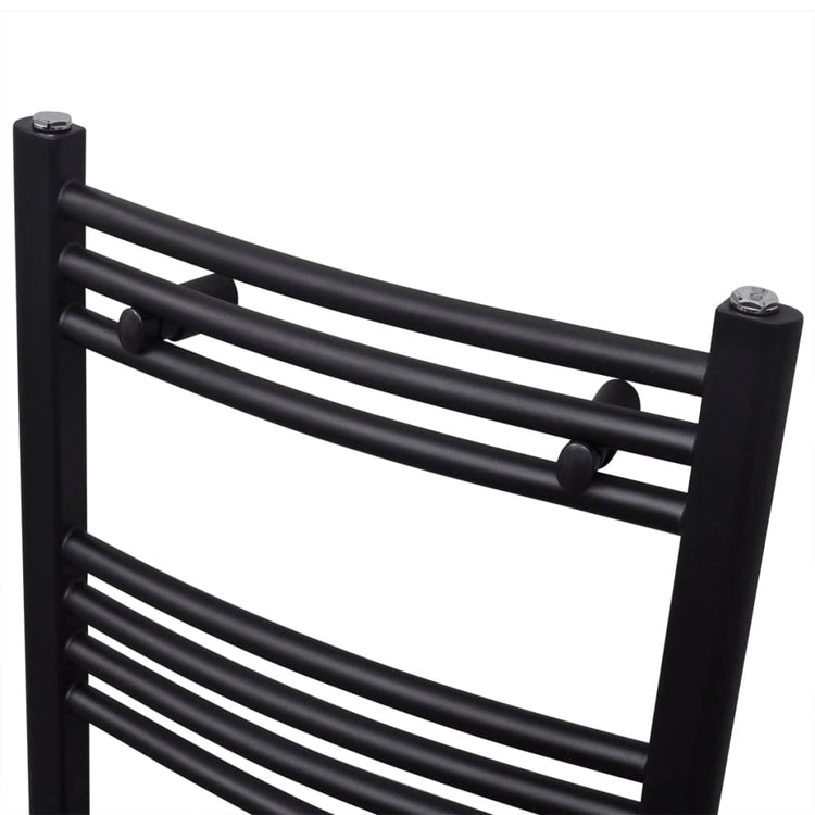 Vidaxl Kühlerhandtuchregal 500x1160 mm schwarz gebogen