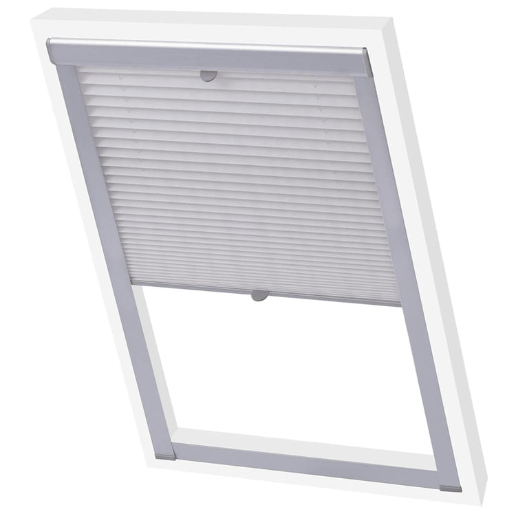 Vidaxl Roller Blind Falten weiß C04
