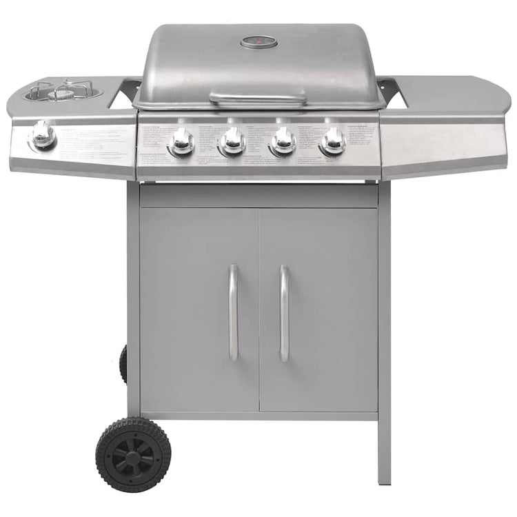 Vidaxl Gasbarbecue 4+1 Kochzone Silber
