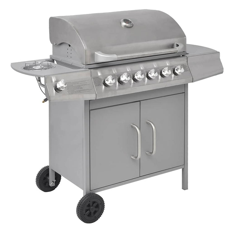 Vidaxl Gasbarbecue 6+1 Kochzone Silber