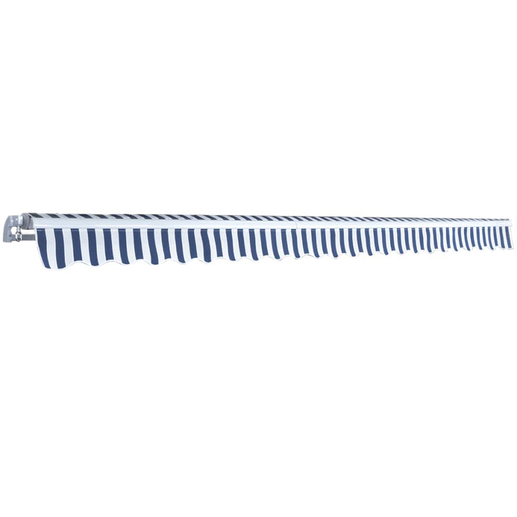 Vidaxl Luifel manuell ausziehbar 500 cm blau und weiß