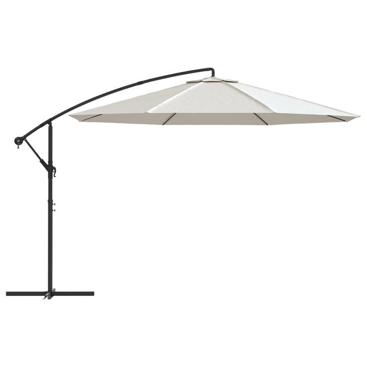 Vidaxl schwimmend Parasol 3,5 m Sandweiß