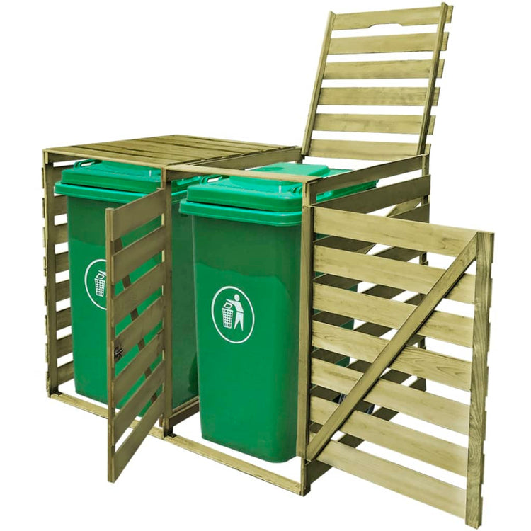 VIDAXL -Behälterspeicher Doppelte 240 l imprägniertes Holz