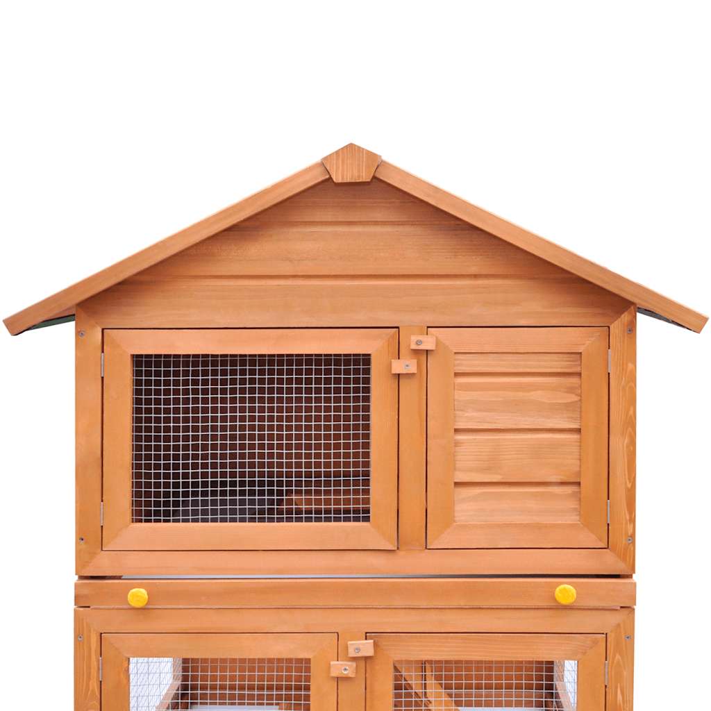 Vidaxx Outdoor Kaninchenstall Holzkäfig 3 Schichten
