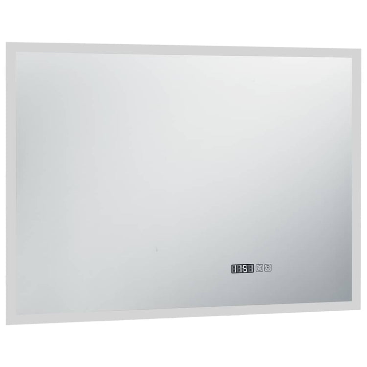 Vidaxl Badezimmerspiegel LED mit Berührungssensor und Zeitanzeige 100x60 cm