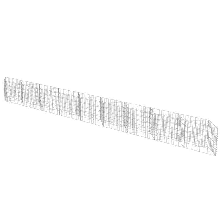 Vidaxl Schanskorf Wand 630x30x50 cm verzinkter Stahl