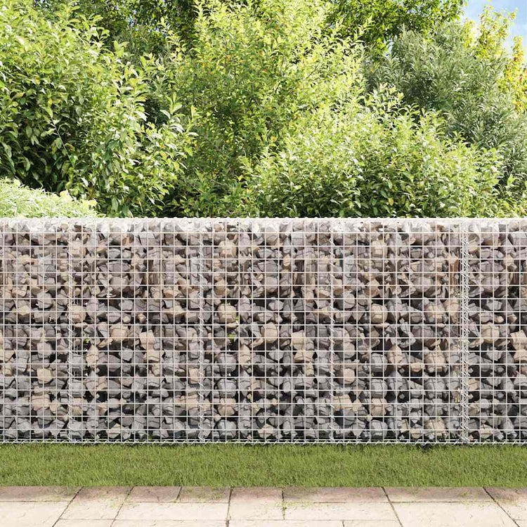 Vidaxl Schanskorf Wand mit Deckel 200x20x85 cm verzinkter Stahl