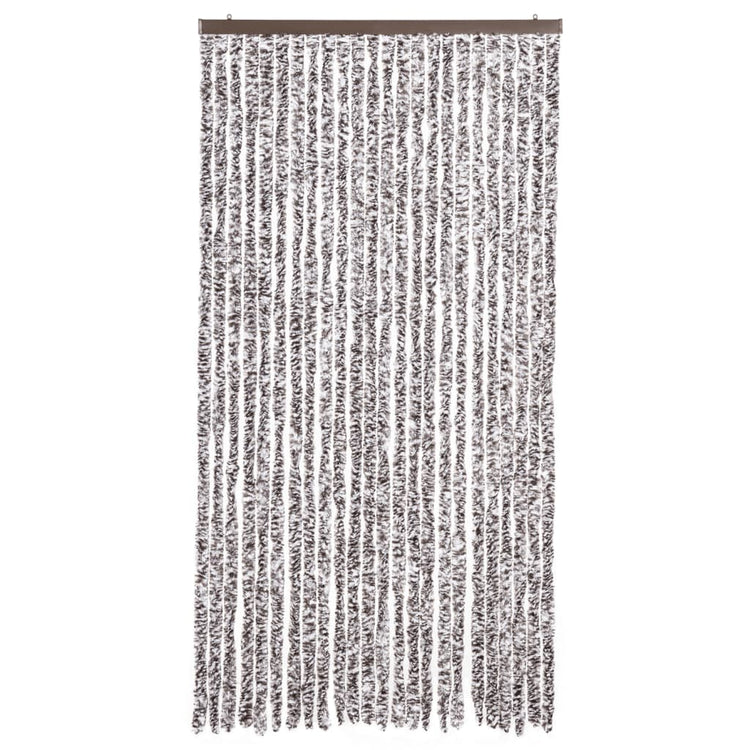 Vidaxl Fly Vorhang 100x220 cm Chenille Brown und Beige