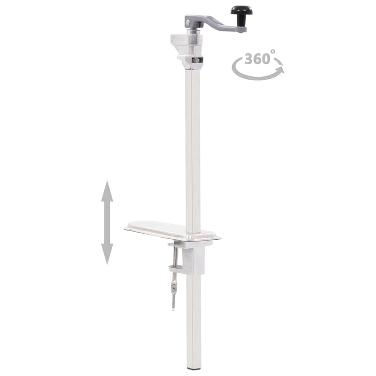 Vidaxl Blik Opener 70 cm Aluminium und Edelstahl Silber gefärbt