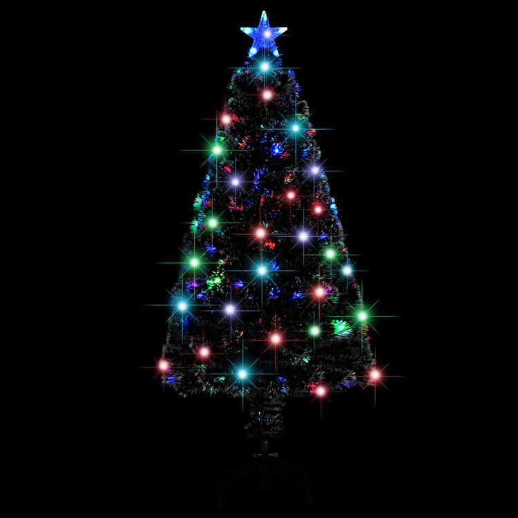 Vidaxl Weihnachtsbaum mit LED und Standard 120 cm Faser -Optik