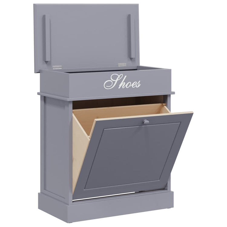 Vidaxl Schuhschrank 50x28x58 cm Paulowniahout Grau