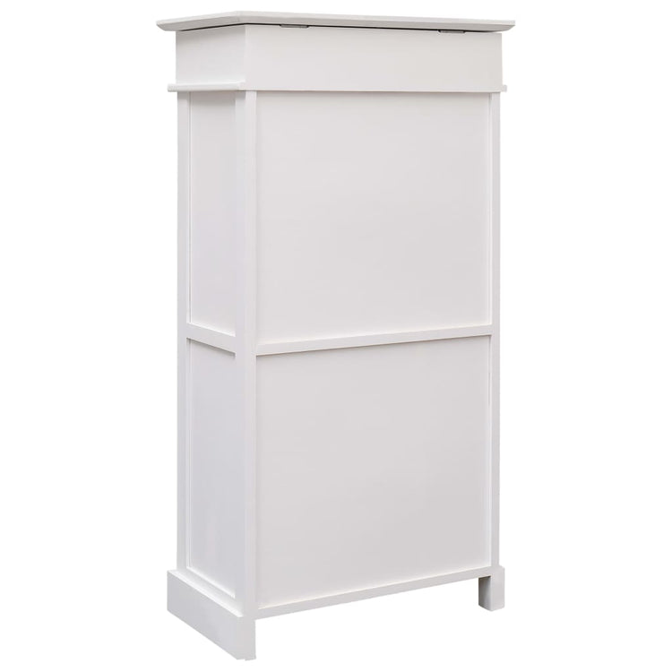 Vidaxl Schuhschrank 50x28x98 cm Paulowniahout Weiß