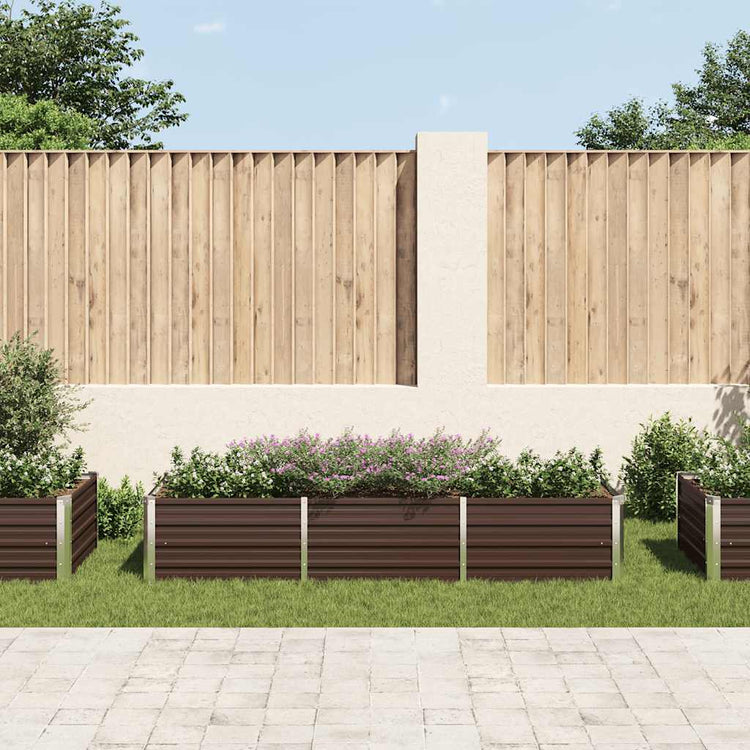 Vidaxl Pflanzer Einsatz 240x80x45 cm verzinkter Stahlbraun